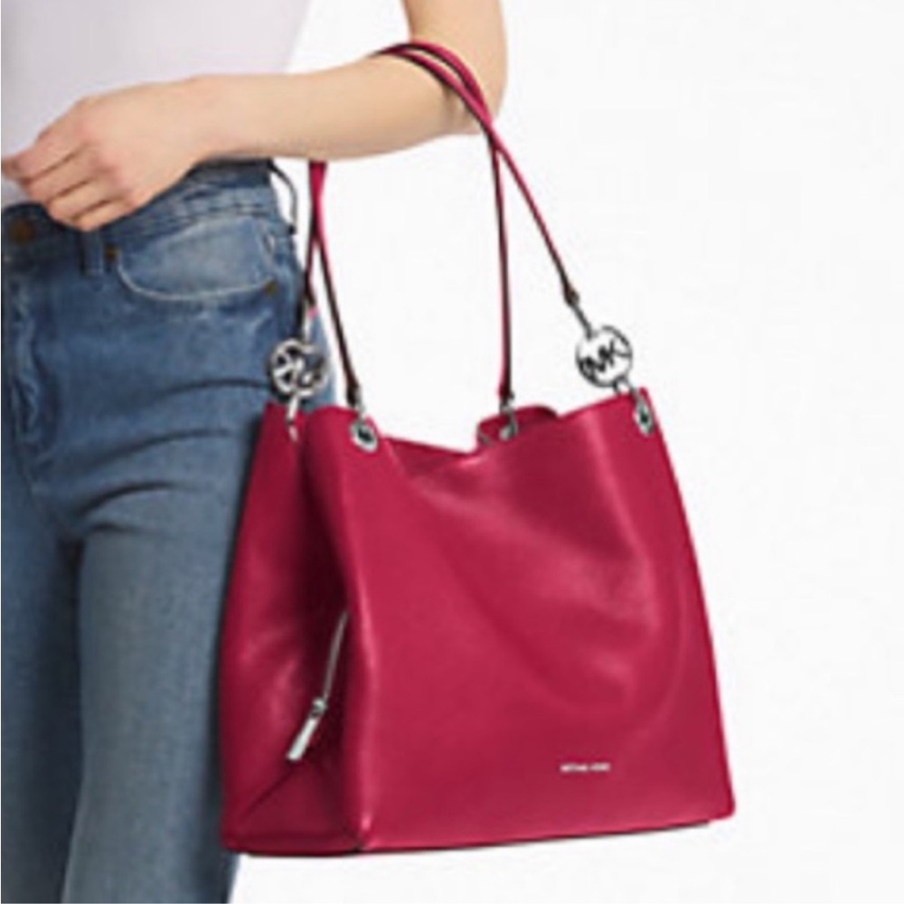 Michael Kors Christina Large Pebbled Leather Shoulder Bag - Picture 8 of 15